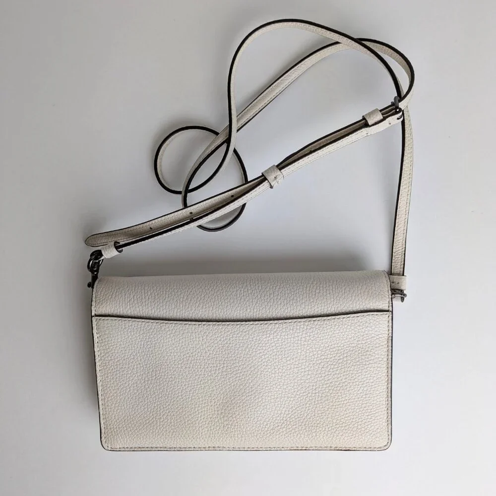 COACH Foldover Crossbody Clutch with Tea Rose